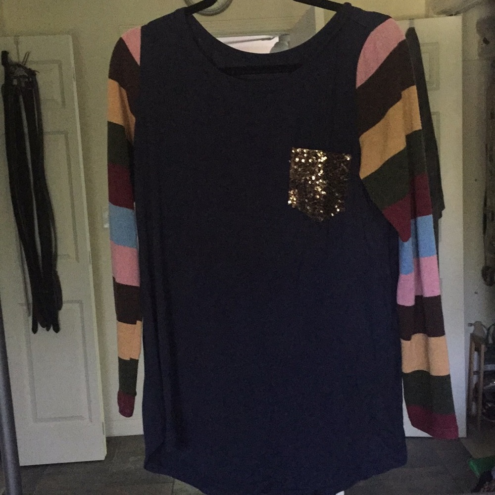 Navy w/glitter pocket